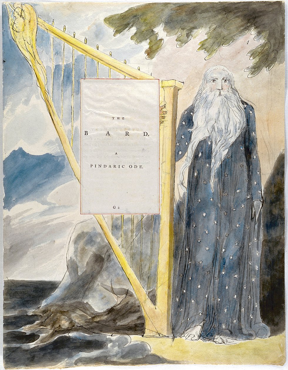 Thomas Gray versei, Design 53 A bárd 01 alkotó: William Blake