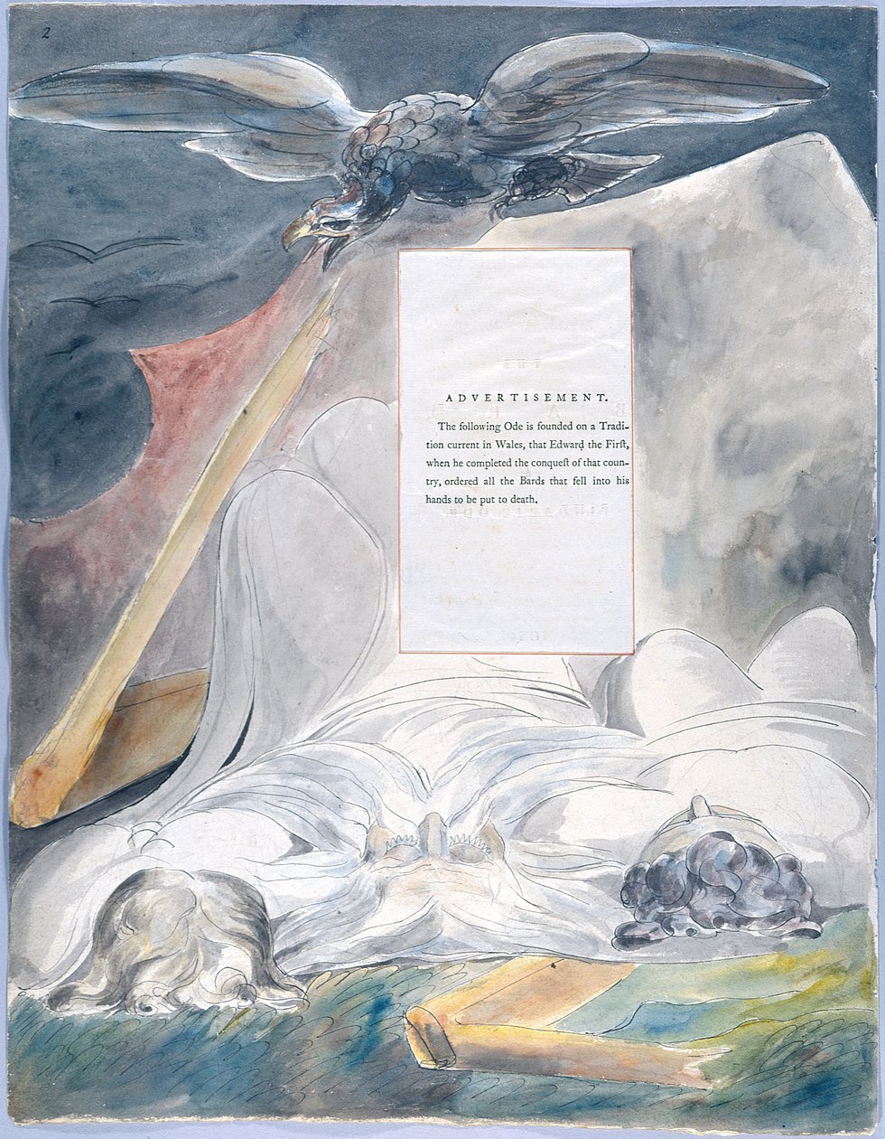 Thomas Gray versei, Design 54 A bárd 02 alkotó: William Blake