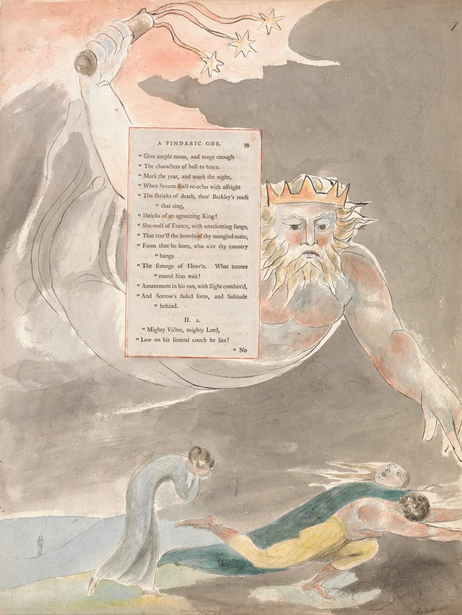 Thomas Grey versei, Design 59, The Bard. alkotó: William Blake