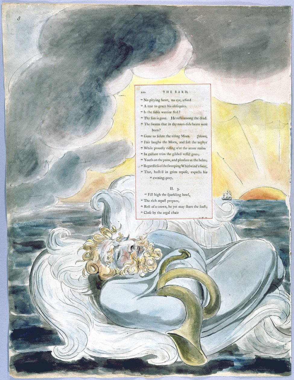 Thomas Gray versei, 60. tervezet The Bard 08 alkotó: William Blake