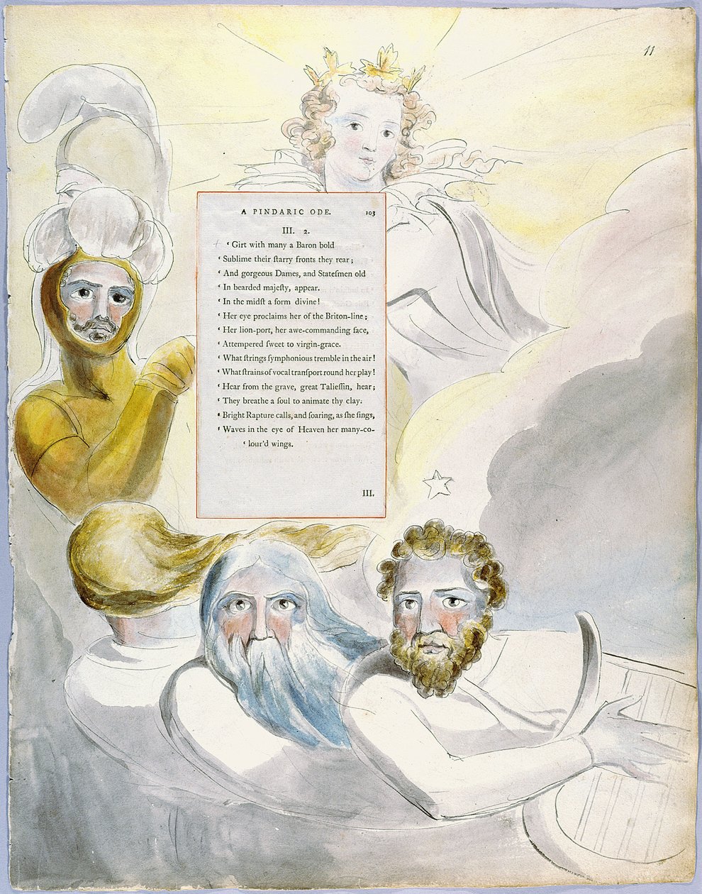 Thomas Gray versei, Design 63 A bárd 11 alkotó: William Blake