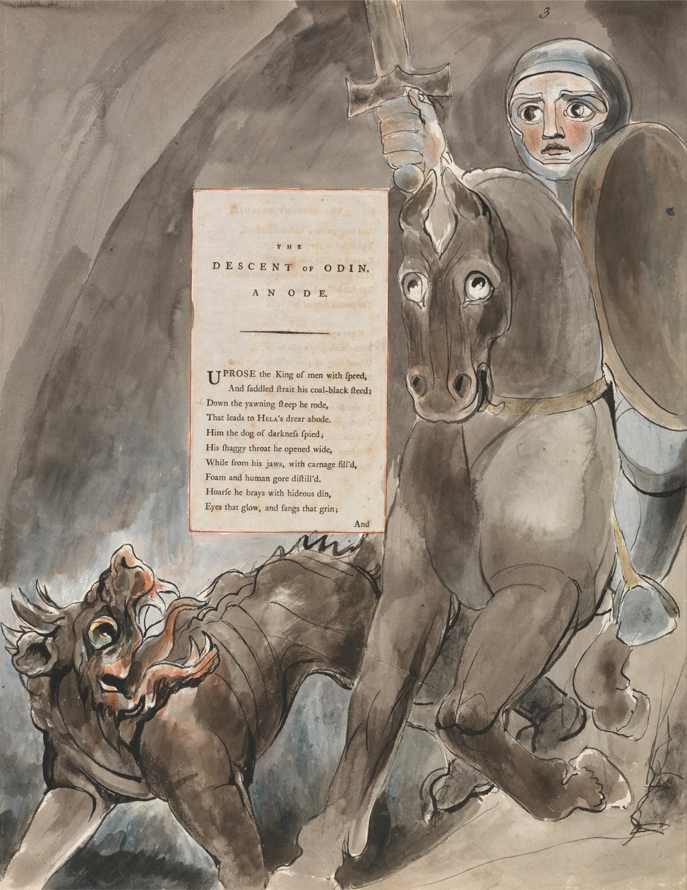 Thomas Grey versei, Design 79, Odin leszármazása. alkotó: William Blake
