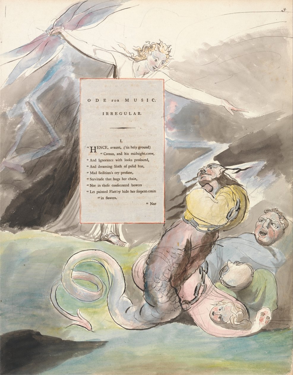 Thomas Gray versei, Design 95, Óda zenéhez. alkotó: William Blake