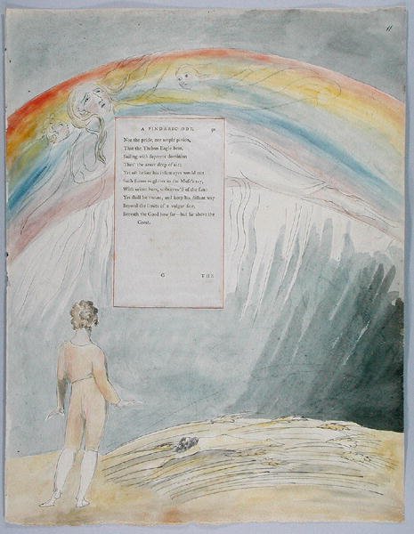 A költészet fejlődése, 51. terv Thomas Gray verseiből, 1797-98 (wc tollal és fekete tintával, papír) alkotó: William Blake