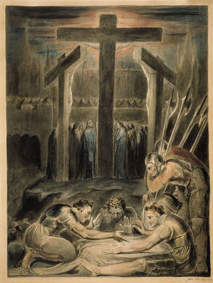 A katonák sokat dobnak Krisztus ruháért alkotó: William Blake