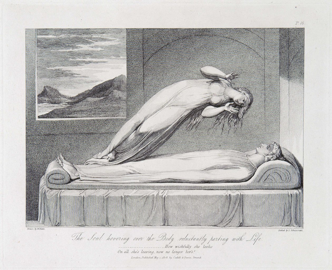 A Lélek lebeg a Test fölött, kelletlenül elválik az Élettől alkotó: William Blake