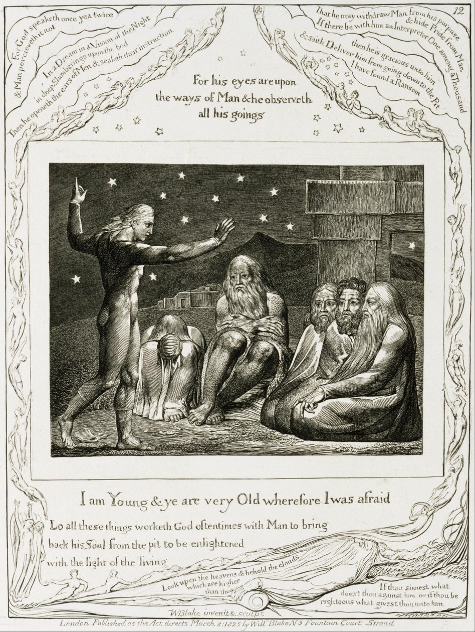 Elihu beszéde alkotó: William Blake