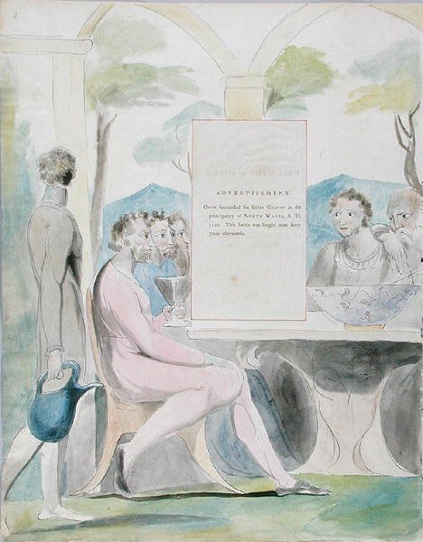 Owen diadala, 88. terv a Thomas Gray verseiből, 1797-98 (wc tollal és tintával papíron) alkotó: William Blake