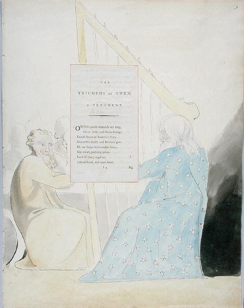 Owen diadala, 89. terv a Thomas Gray verseiből, 1797-98 (wc tollal és tintával papíron) alkotó: William Blake