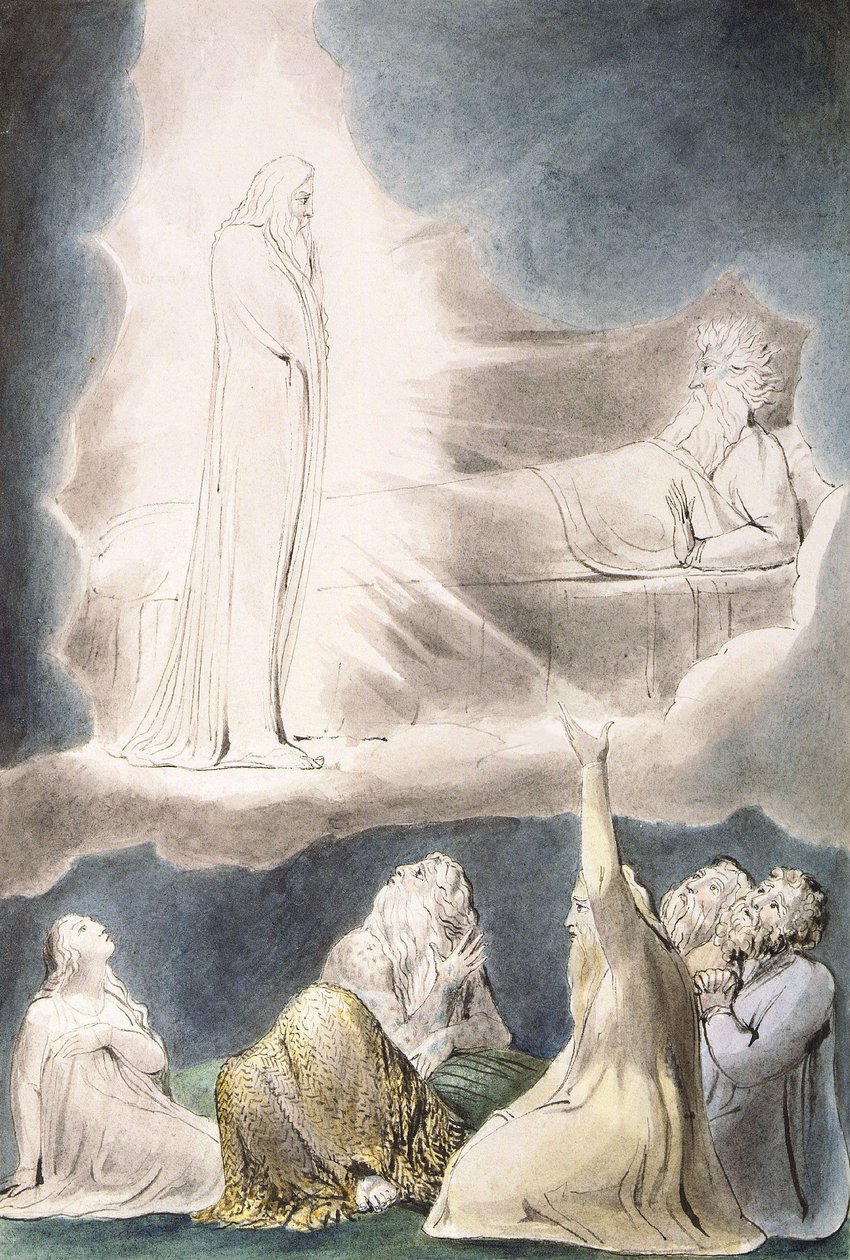 Elifáz látomása alkotó: William Blake