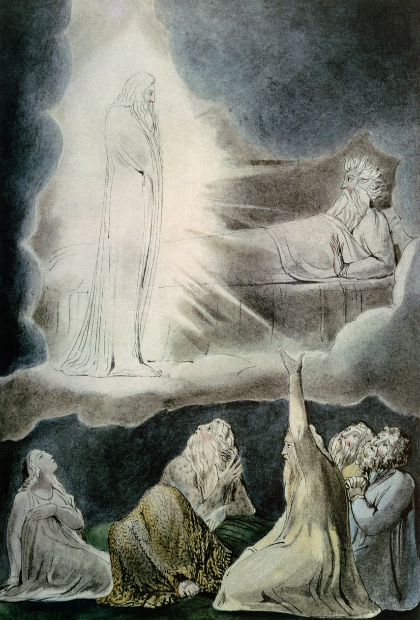 Elifáz látomása, 1825 (toll, wc és ceruza) alkotó: William Blake