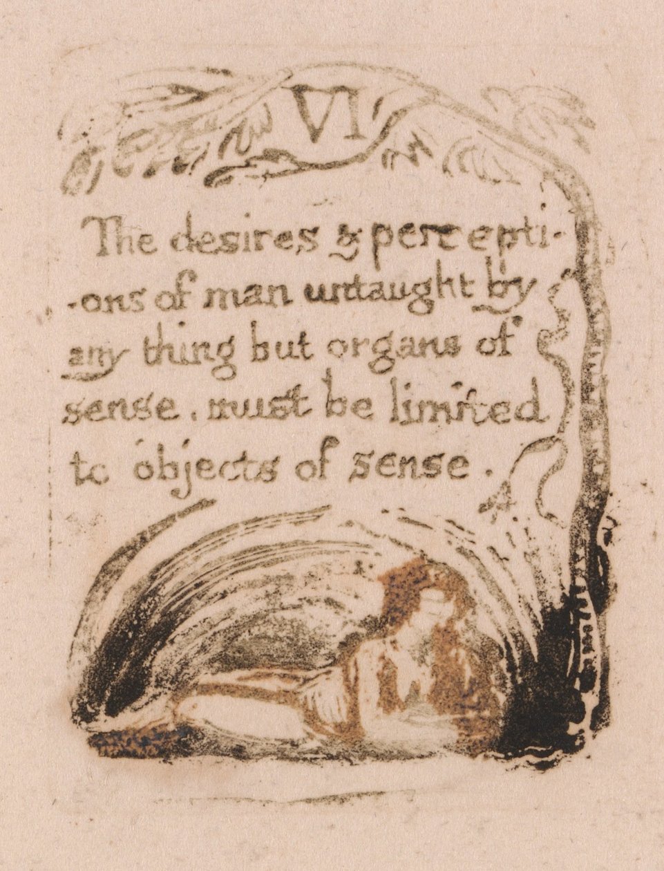 Nincs természetes vallás, 8. tábla, VI. A vágyak és az észlelések. . . . (Bentley a9) alkotó: William Blake