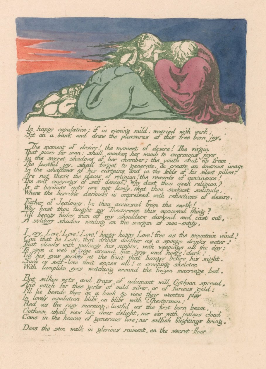 Látomások Albion leányairól, 10. lemez, alkotó: William Blake