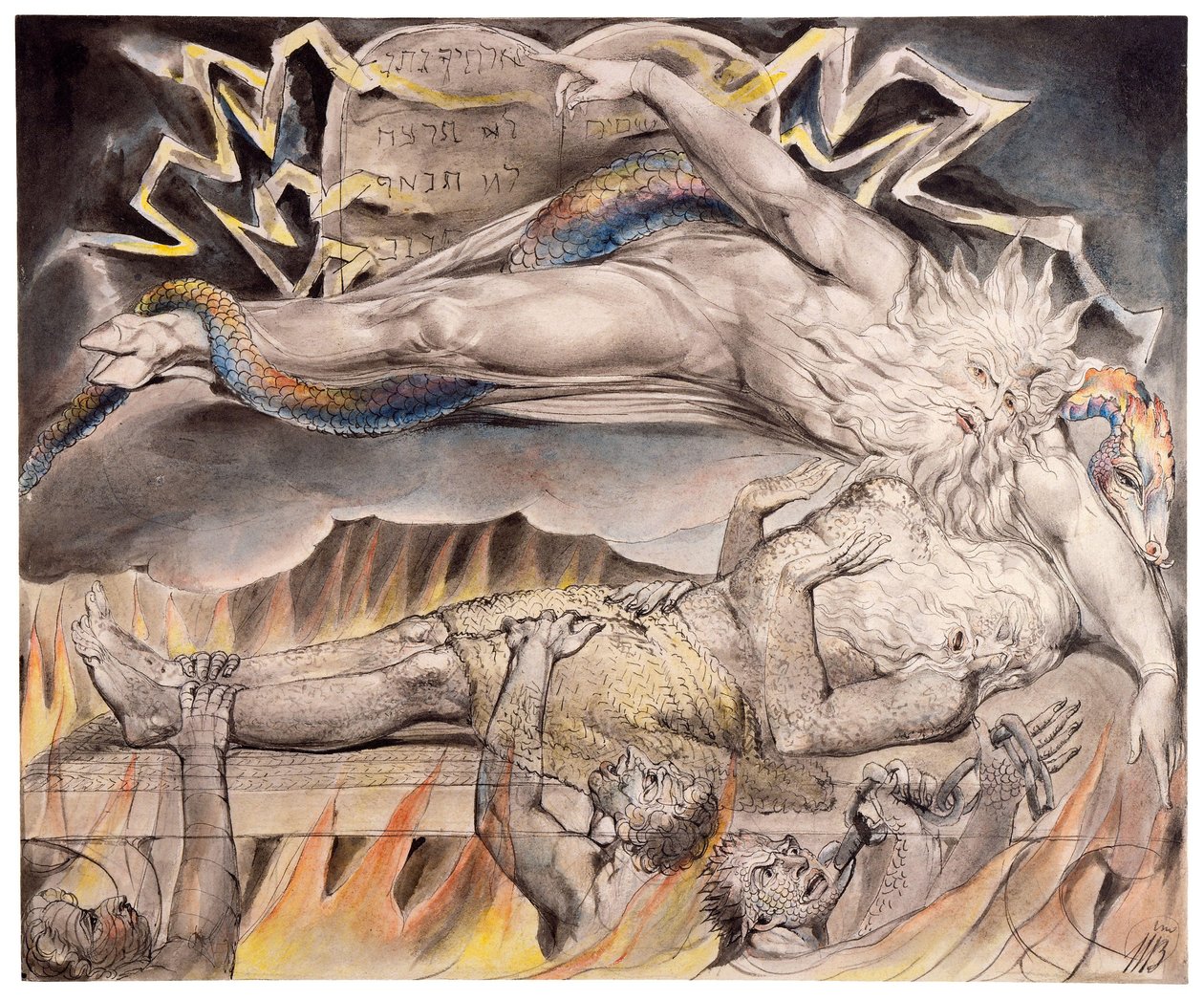 William Blake akvarell illusztrációja alkotó: William Blake