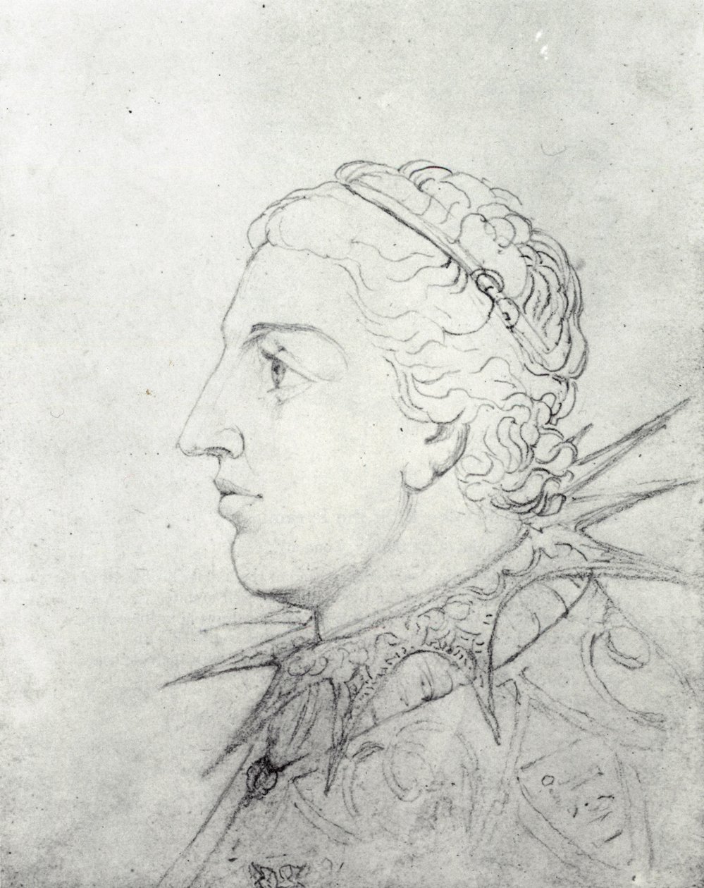 William Blake, az Edward VI látnoki vezetője tüskés gallérral alkotó: William Blake