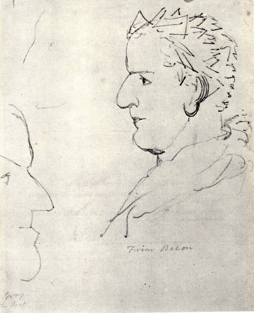 William Blake, Roger Bacon barát és Gray költő látnoki fejei alkotó: William Blake
