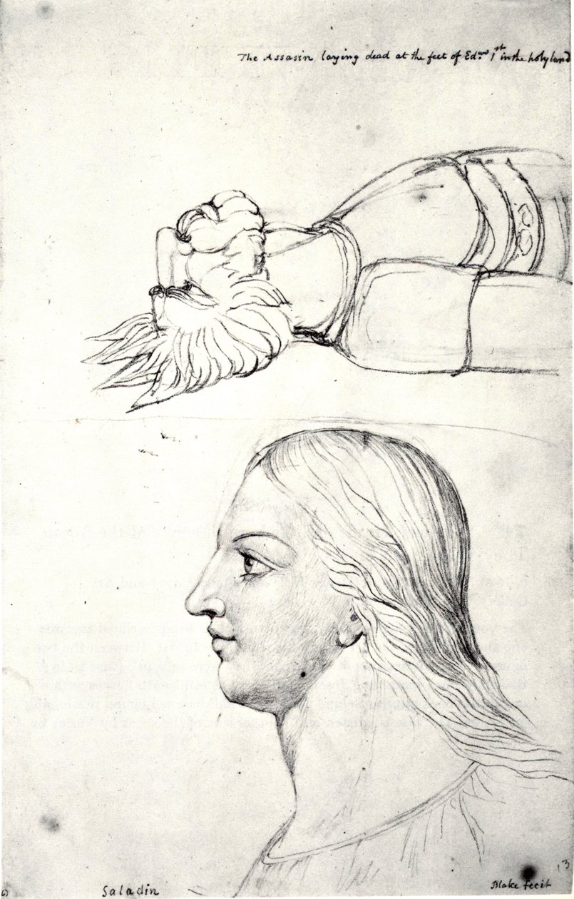 William Blake, Szaladin és az Asszaszin látnoki fejei alkotó: William Blake