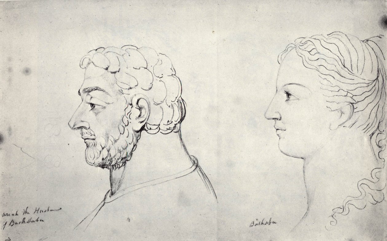 William Blake, Uriah és Batsaba látnoki fejei alkotó: William Blake