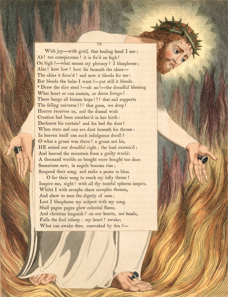 William Blake illusztrációja az Éjszakai gondolatok 73. táblához alkotó: William Blake