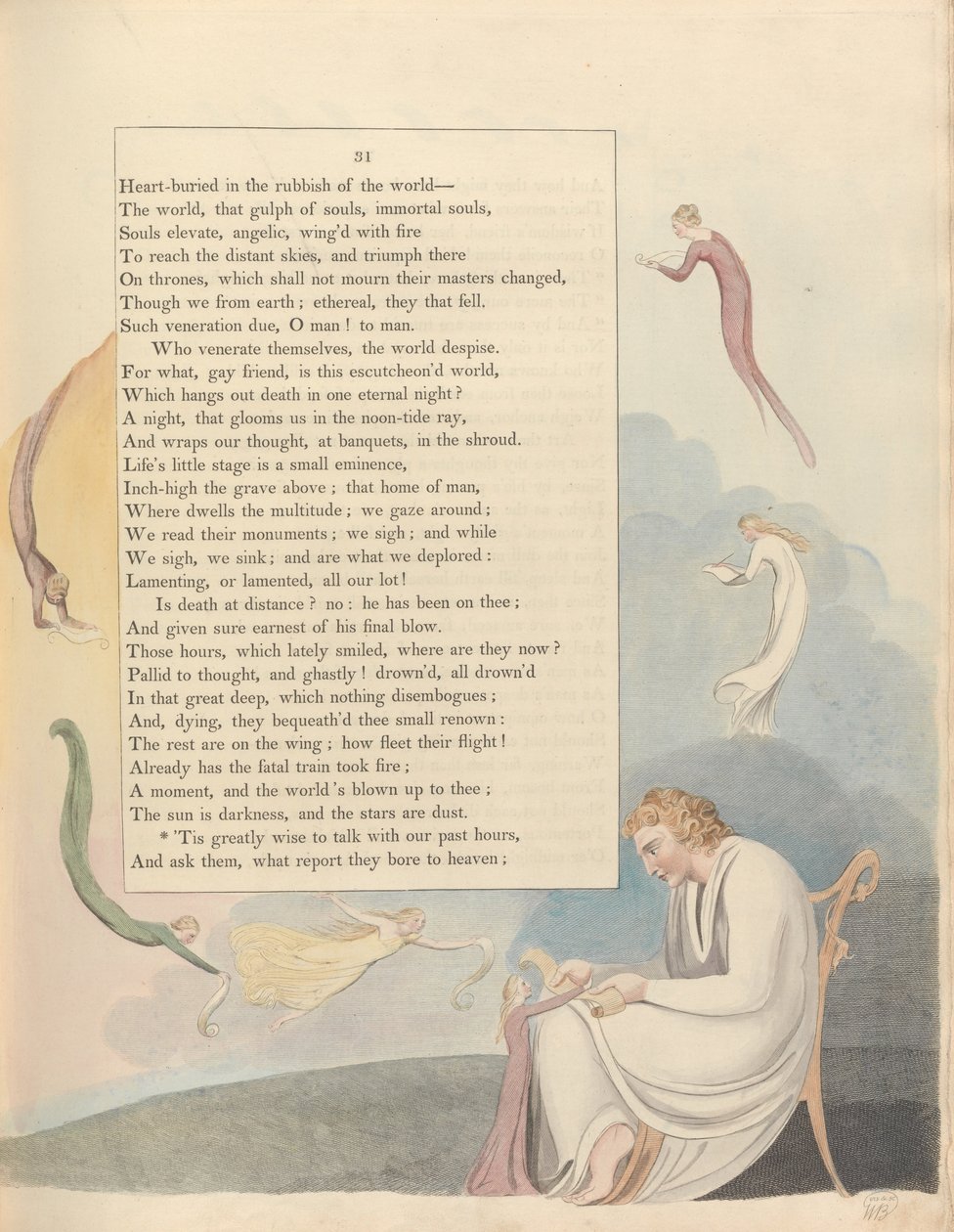 Fiatalok éjszakai gondolatai, 31. oldal, alkotó: William Blake