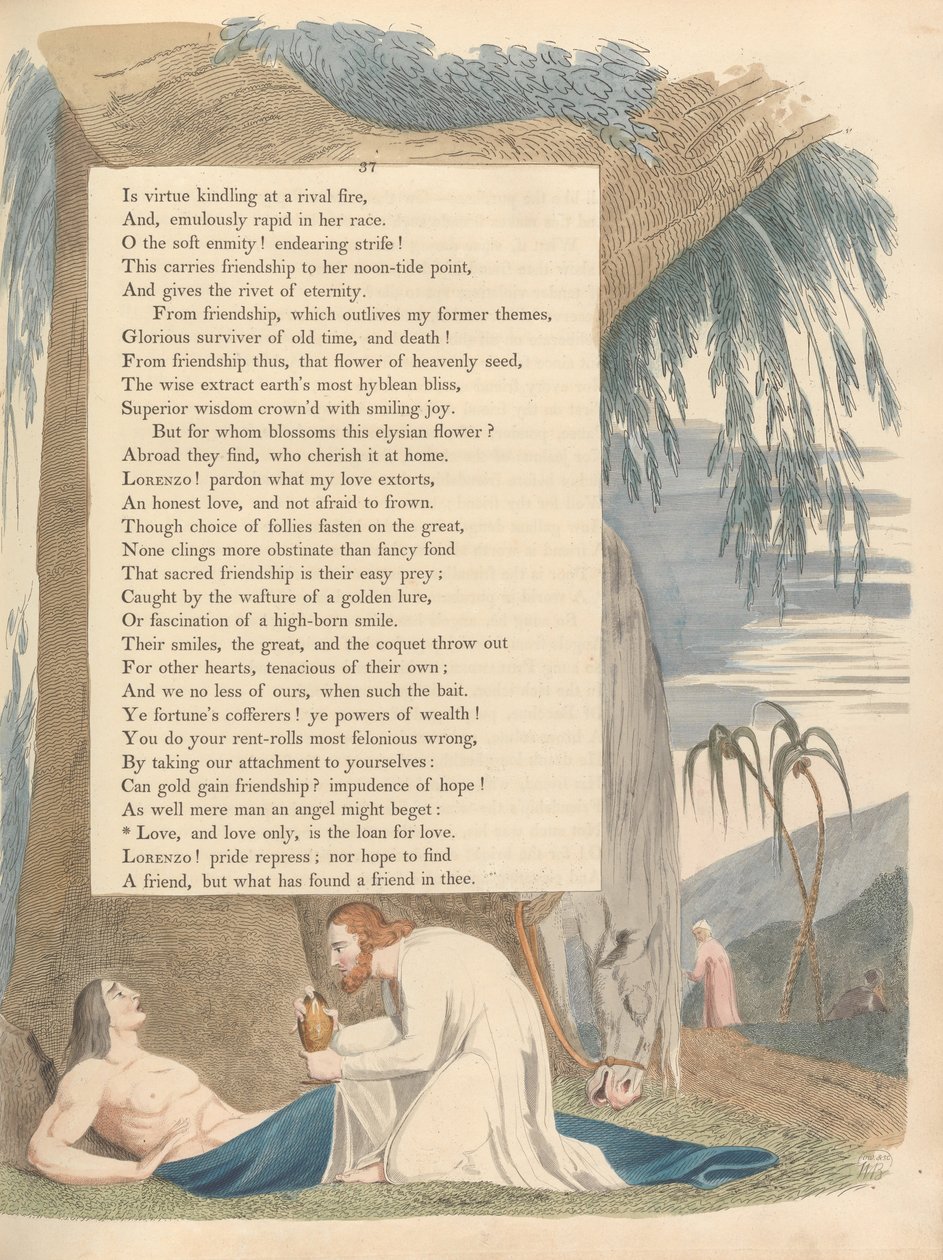 A fiatalok éjszakai gondolatai, 37. oldal, A szerelem és csak a szeretet kölcsön a szerelemhez alkotó: William Blake