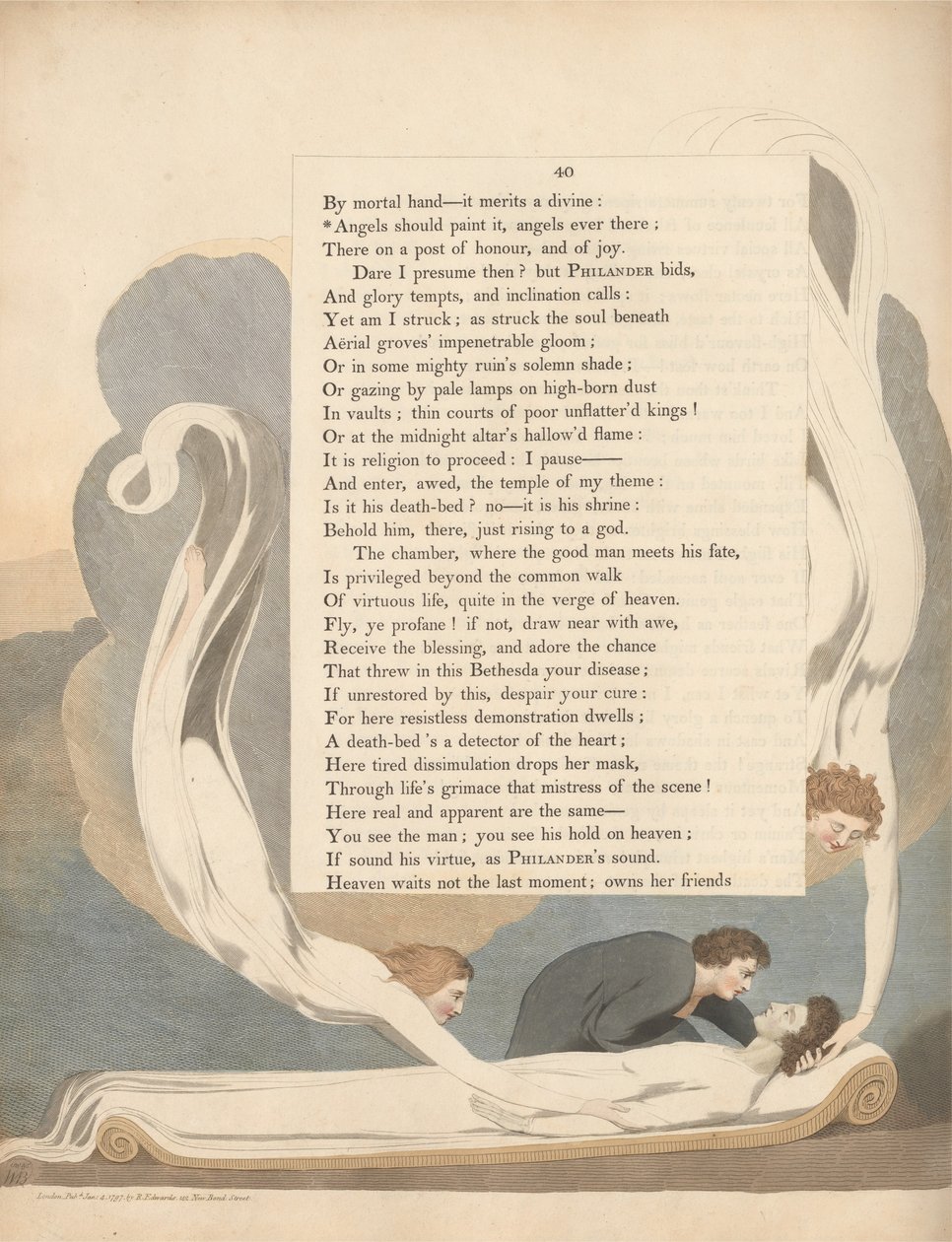 Fiatalok éjszakai gondolatai, 40. oldal, Angyaloknak kell festeniük, Angyalok valaha alkotó: William Blake