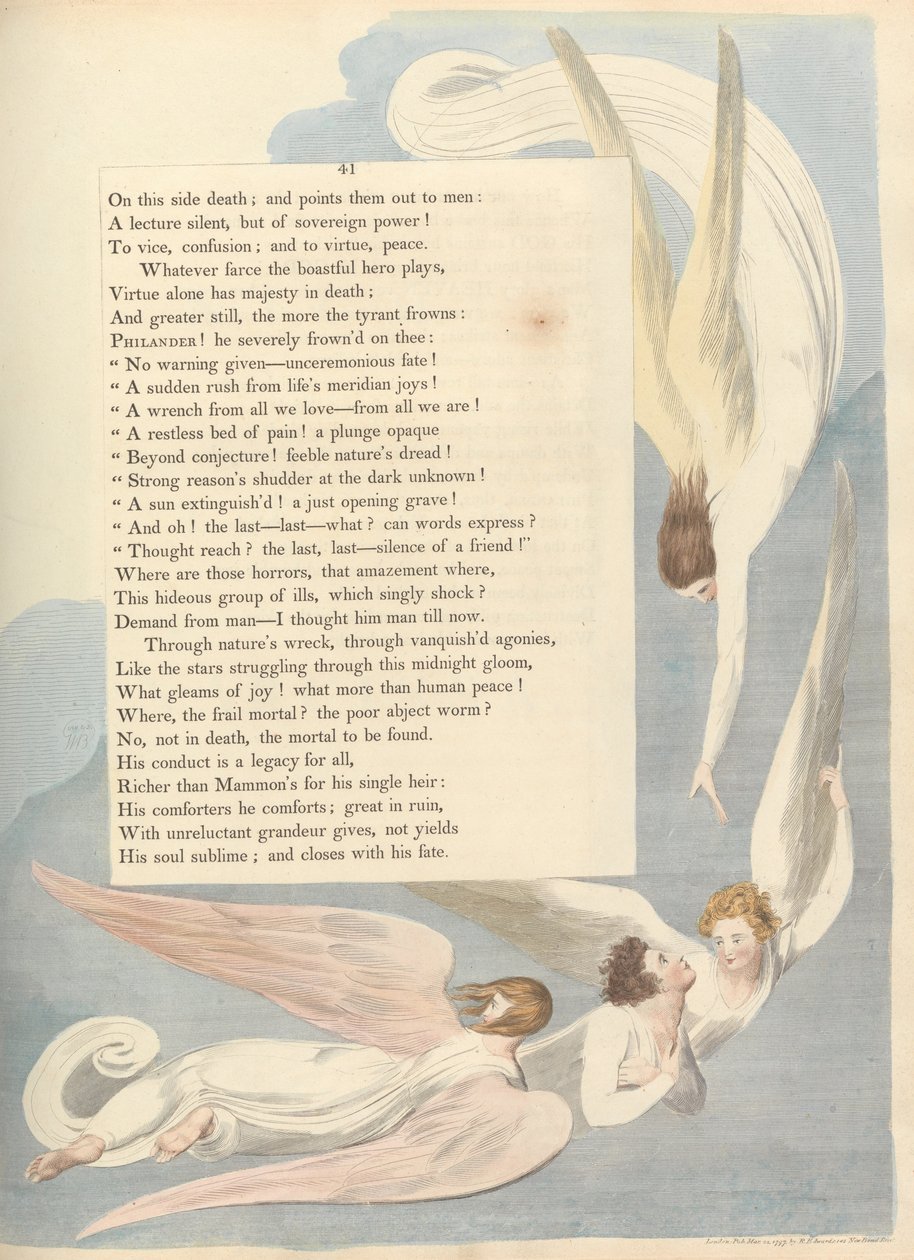 Fiatalok éjszakai gondolatai, 41. oldal alkotó: William Blake