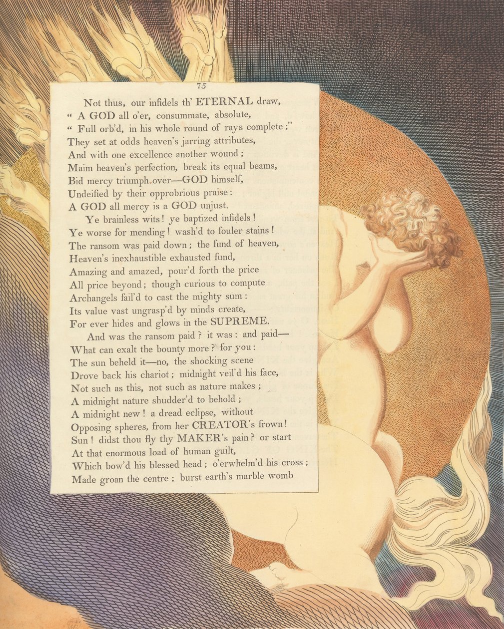 Fiatalok éjszakai gondolatai, 75. oldal, A Nap látta - Nem, a sokkoló jelenet alkotó: William Blake