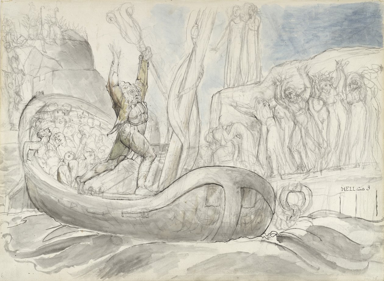 illusztráció Dante Alighieri Isteni színjátékához, 1824-27 (toll és tinta WC-vel ceruzával és krétával papíron) alkotó: William Blake