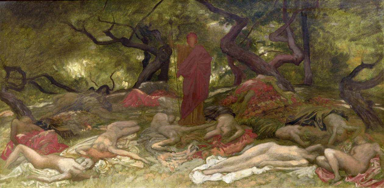Dionüszosz és a bakkhánsnők, 1900 körül alkotó: William Blake Richmond