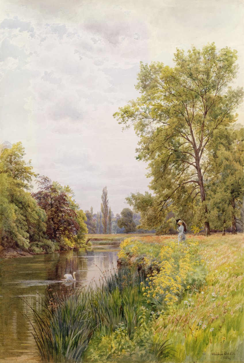 A Temze Purley-ben, 1884 alkotó: William Bradley