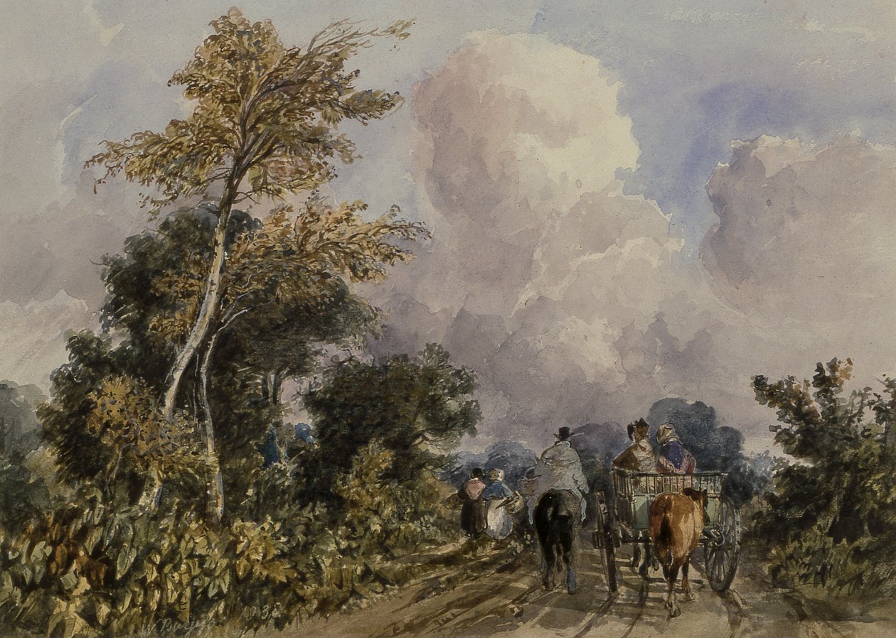 A Deal Roadon, Canterbury közelében, 19. század alkotó: Henry William Burgess