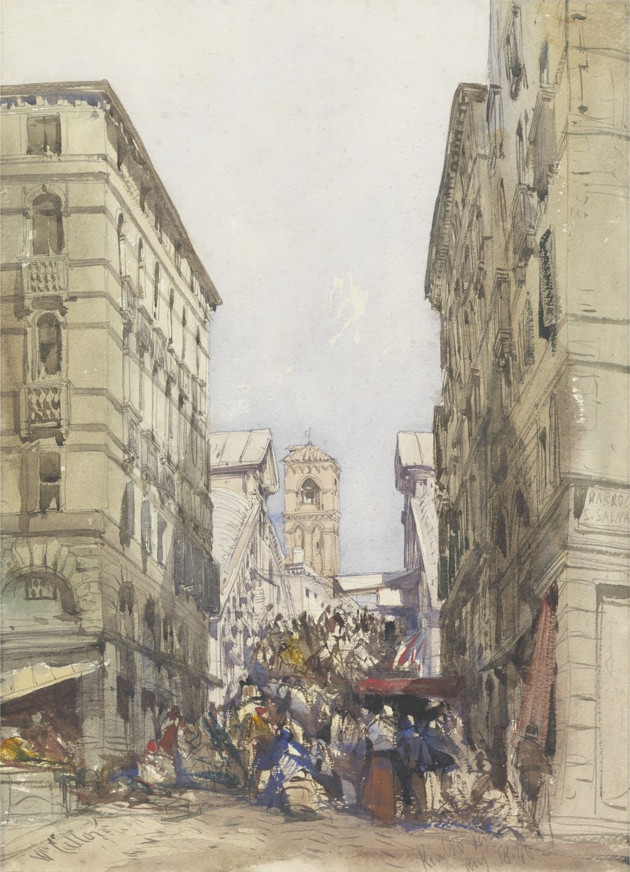 A Rialto, 1846. augusztus alkotó: William Callow