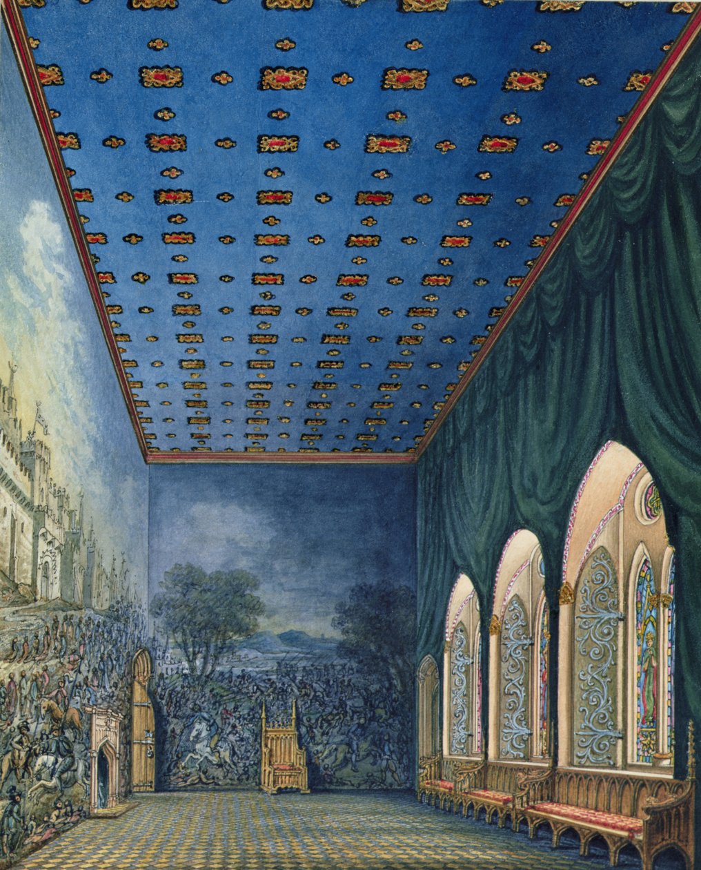 Képzeletbeli kilátás a Westminster-palota festett kamrájára alkotó: William Capon
