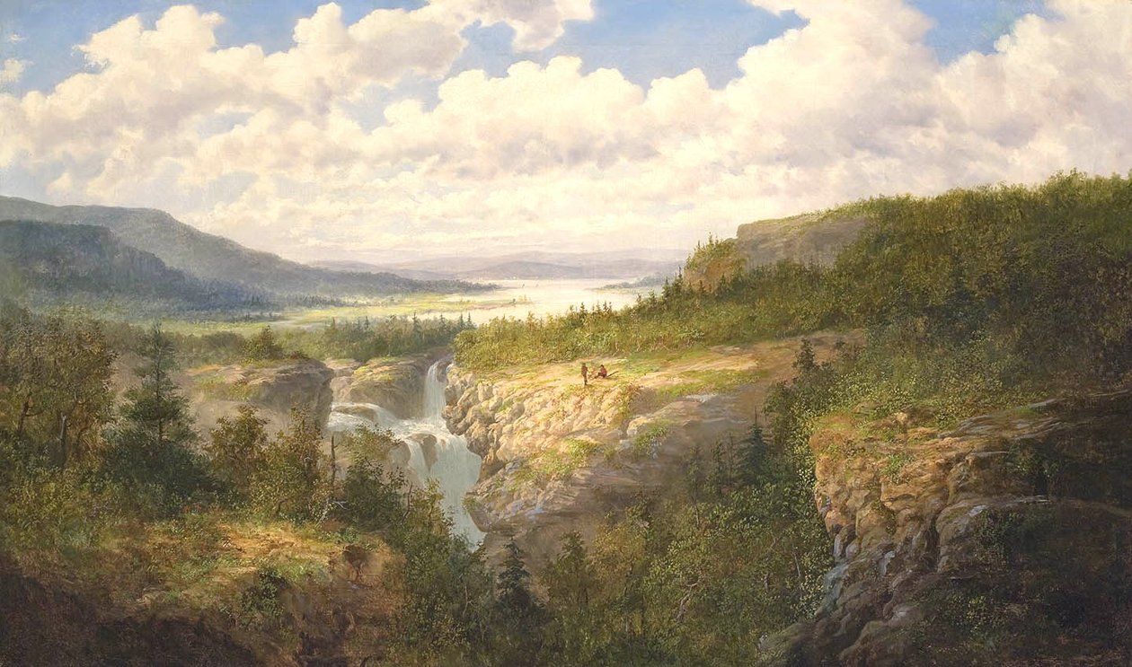 Tamahaka vízesése, Cherokee megye, Észak -Karolina alkotó: William Charles Anthony Frerichs