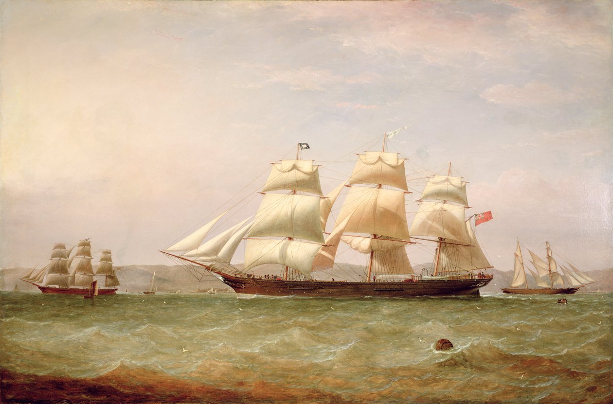 The Medium Clipper, „John Lidget”, Greenock mellett, 1862 alkotó: William Clark