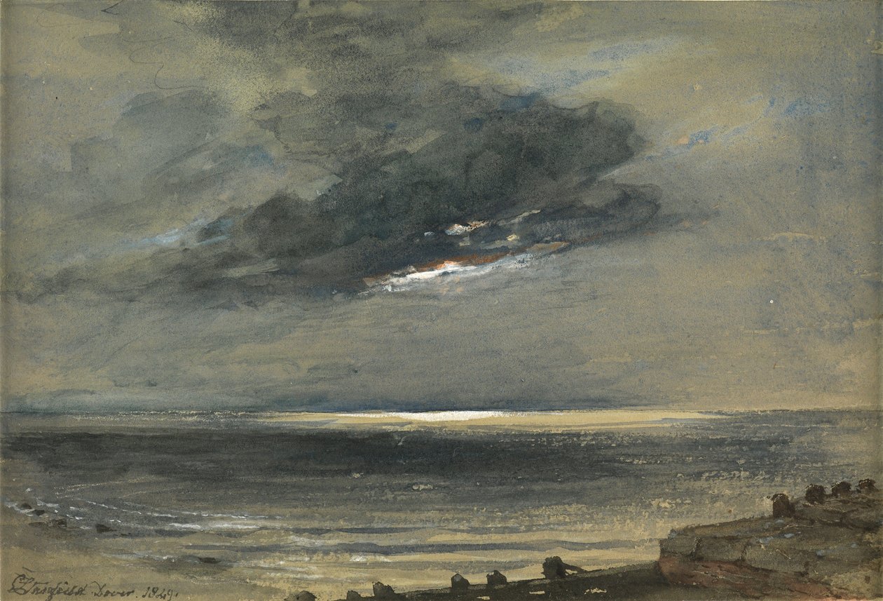 Dover, 1849 (wc és bc papíron) alkotó: Clarkson Frederick Stanfield
