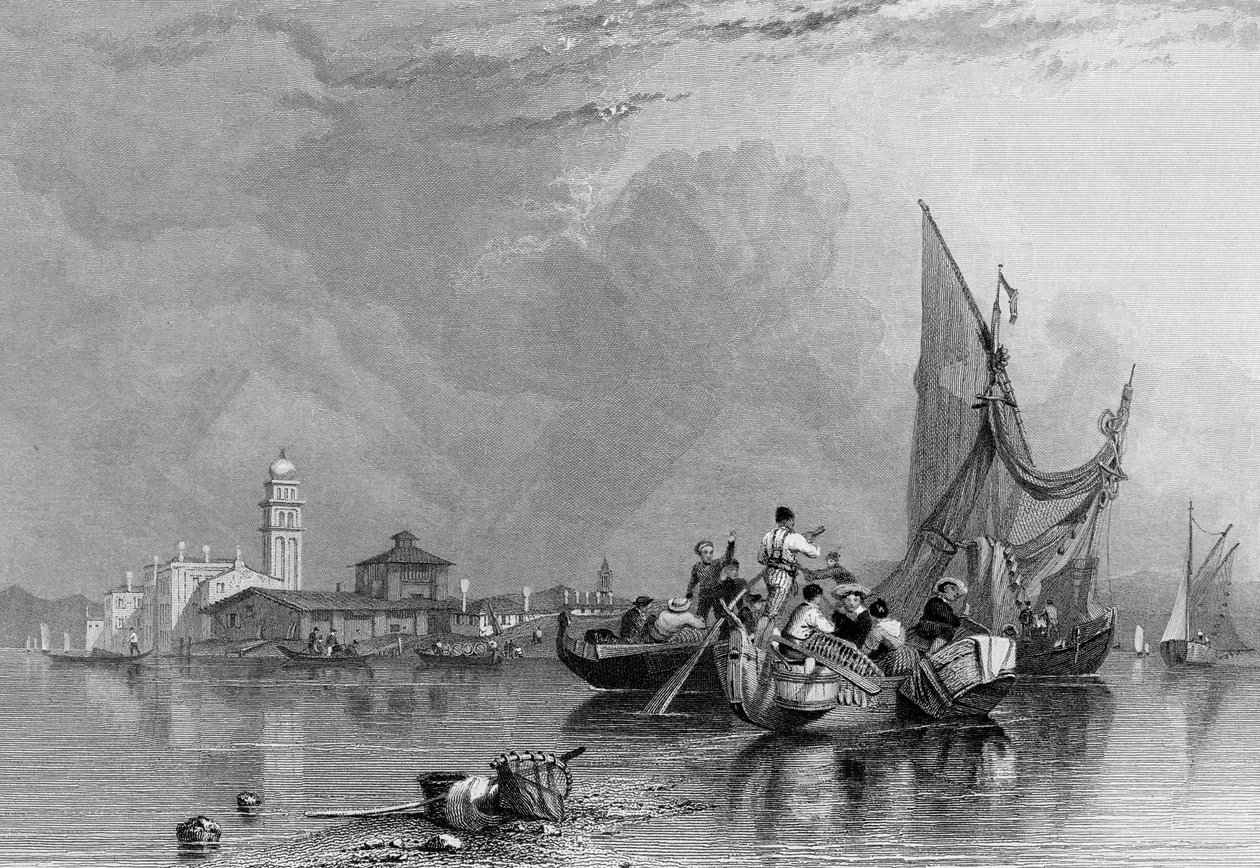 Murano, vésette Robert Wallis, 1836 alkotó: Clarkson Frederick Stanfield