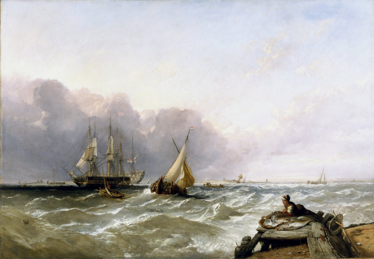 Szállítás a holland partokról, 1830 körül alkotó: Clarkson Frederick Stanfield