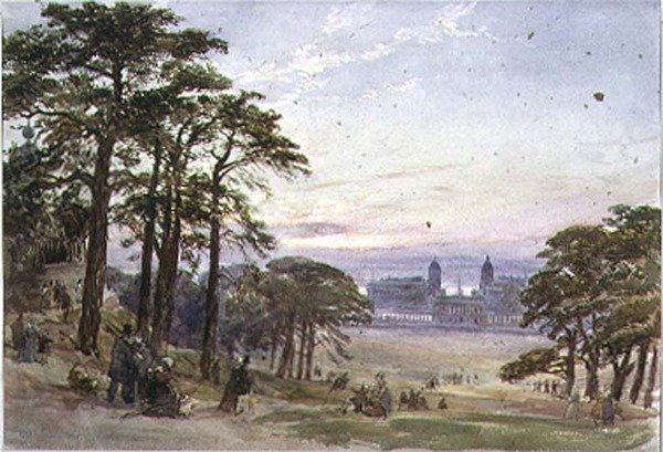 Greenwich Kórház az Obszervatóriumból, 19. század alkotó: William Collingwood