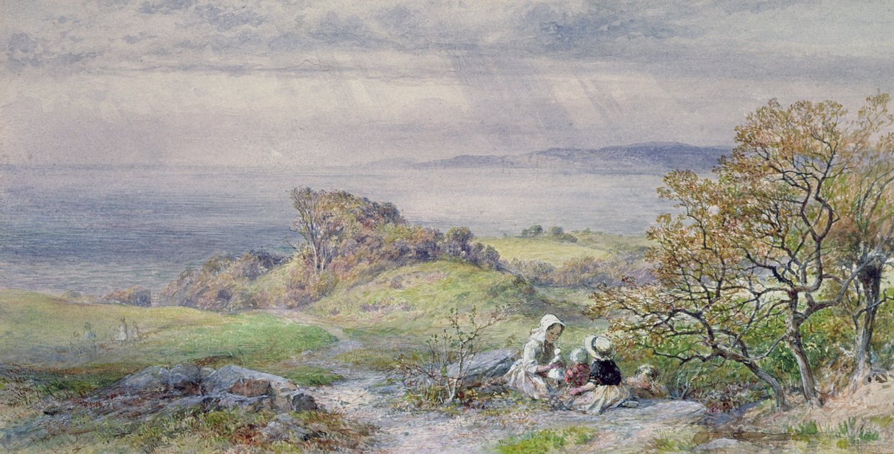 Tengerparti jelenet gyerekekkel az előtérben, 19. század alkotó: William Collins