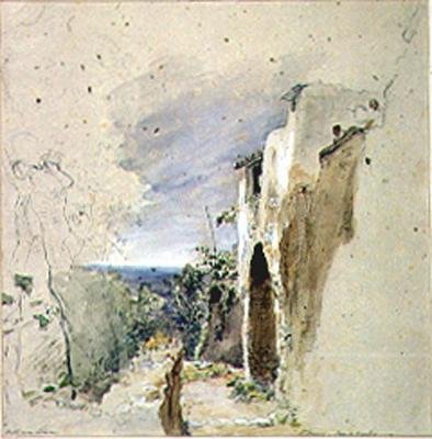 Coast View Sorrento közelében, a Nápolyi-öbölben alkotó: William Collins