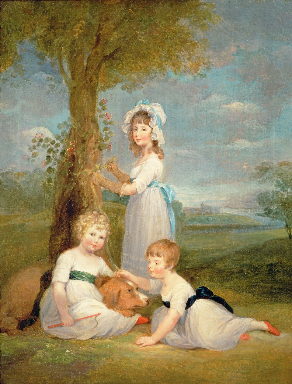 Lincoln grófja, Lady Anna Maria és Lady Charlotte Pelham Clinton, Newcastle negyedik hercegének gyermekei alkotó: William Collins