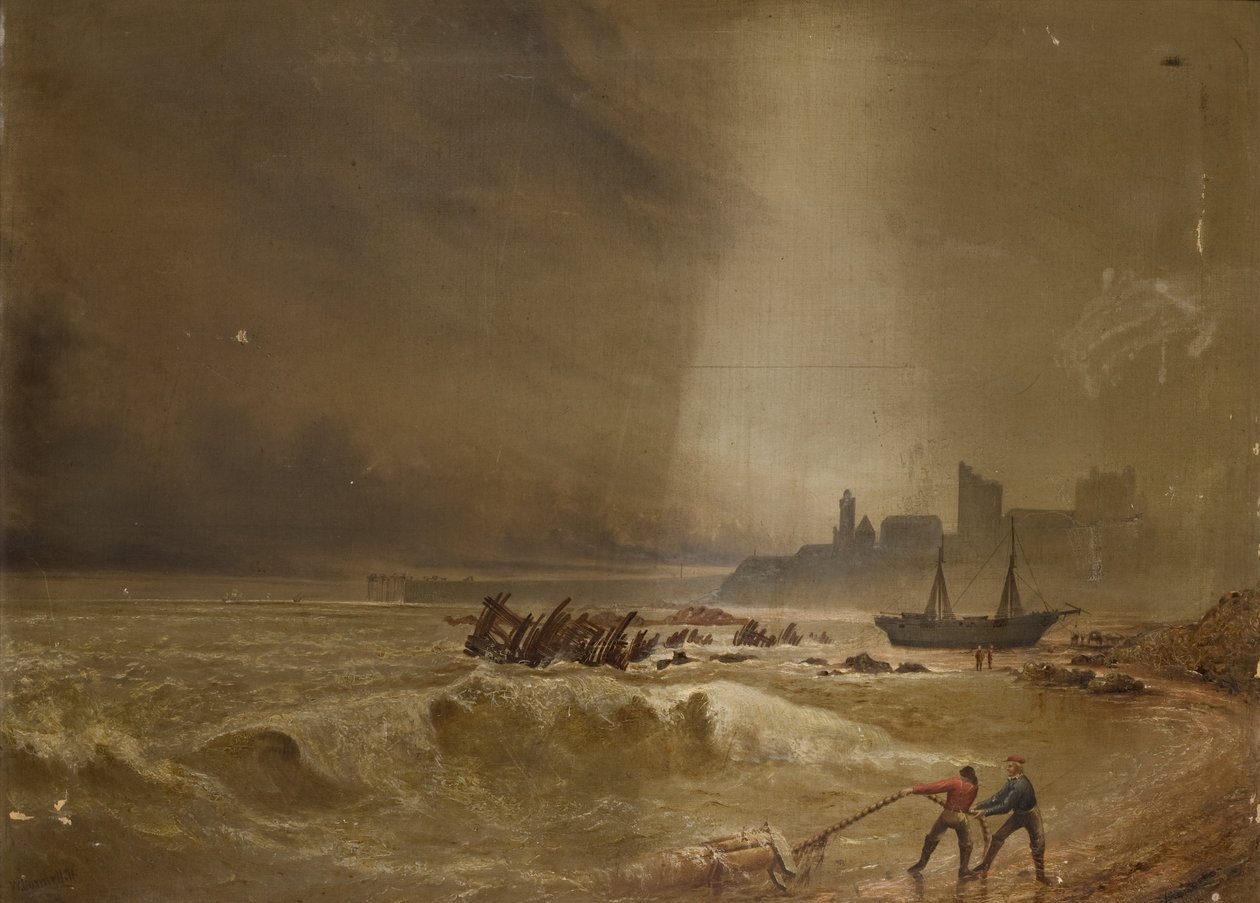 Tengeri táj Tynemouth mellett, 1871 alkotó: William Connell