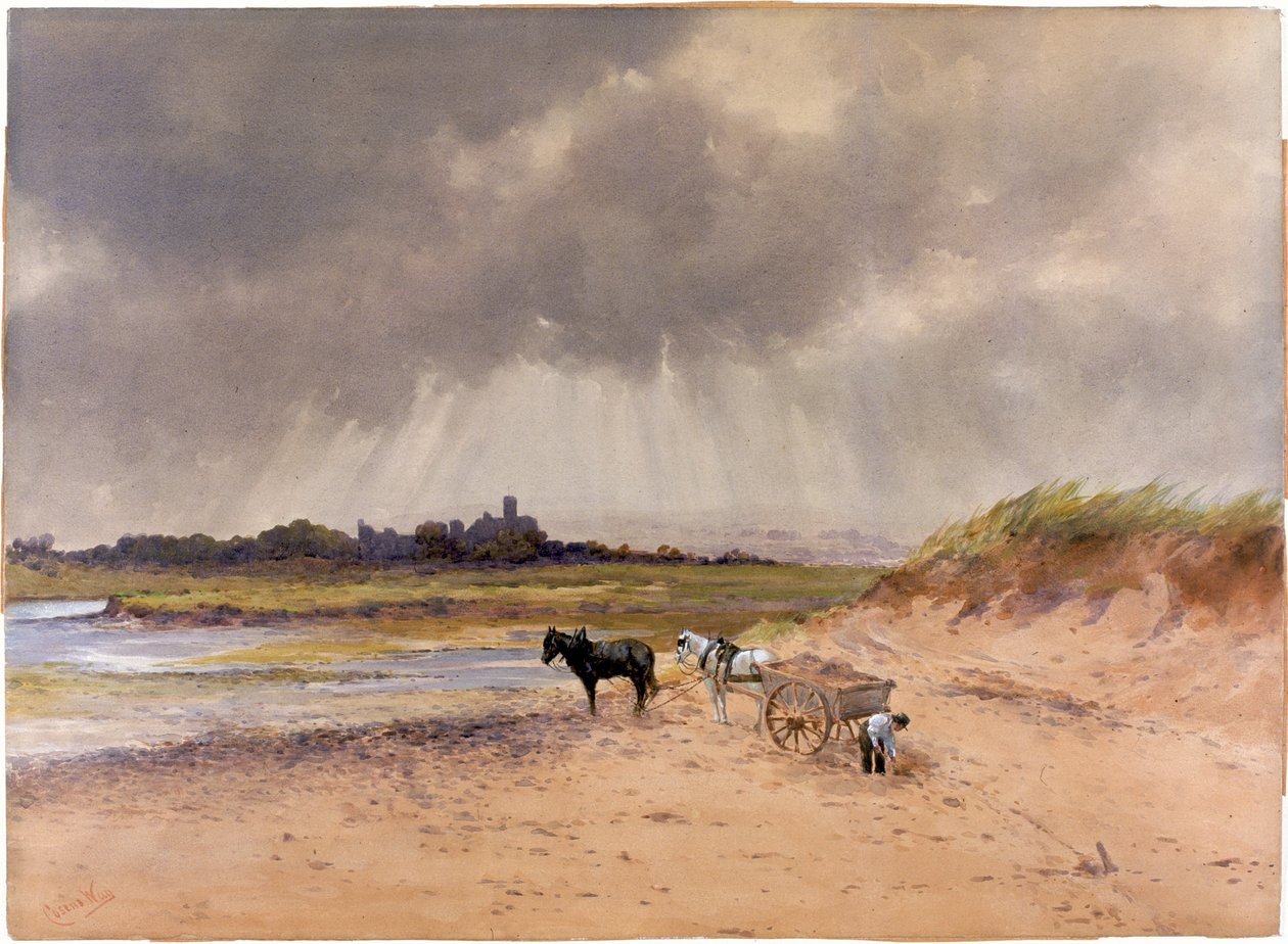 Egy viharos nap, Warkworth (testszín) alkotó: William Cosens Way