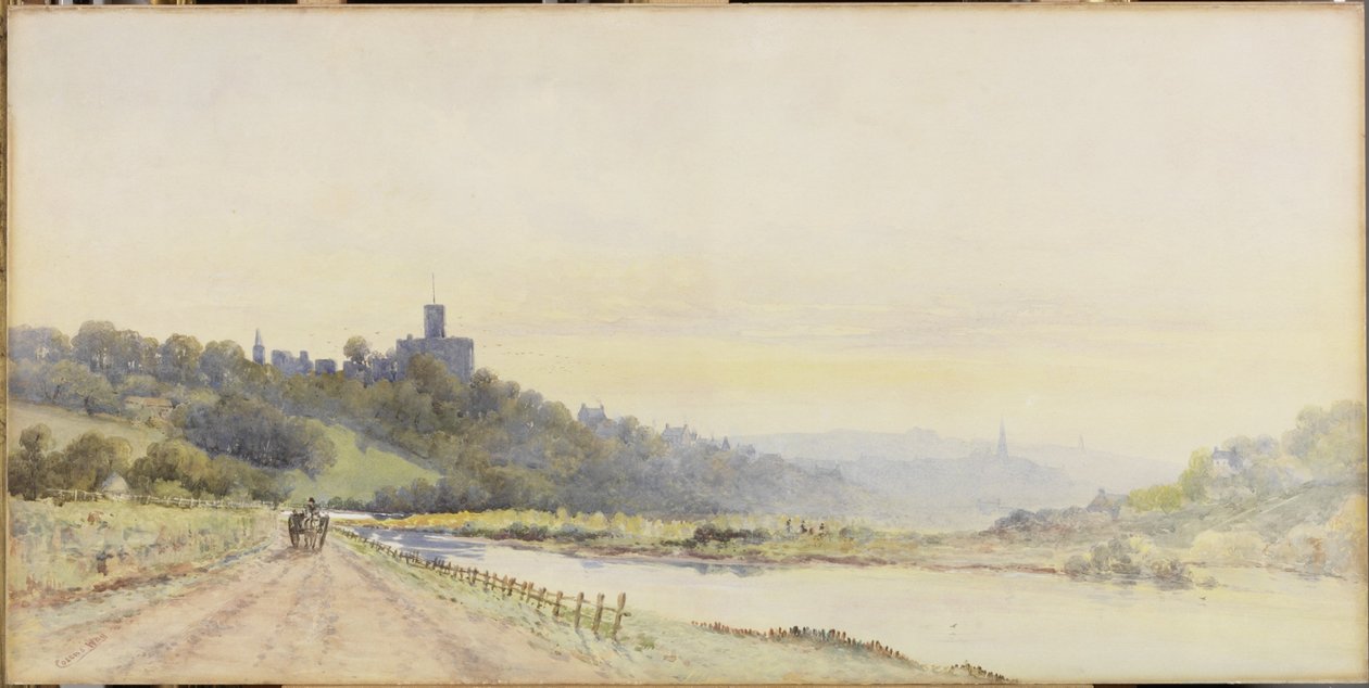 Warkworth (akvarell, testfesték és ceruza papíron) alkotó: William Cosens Way