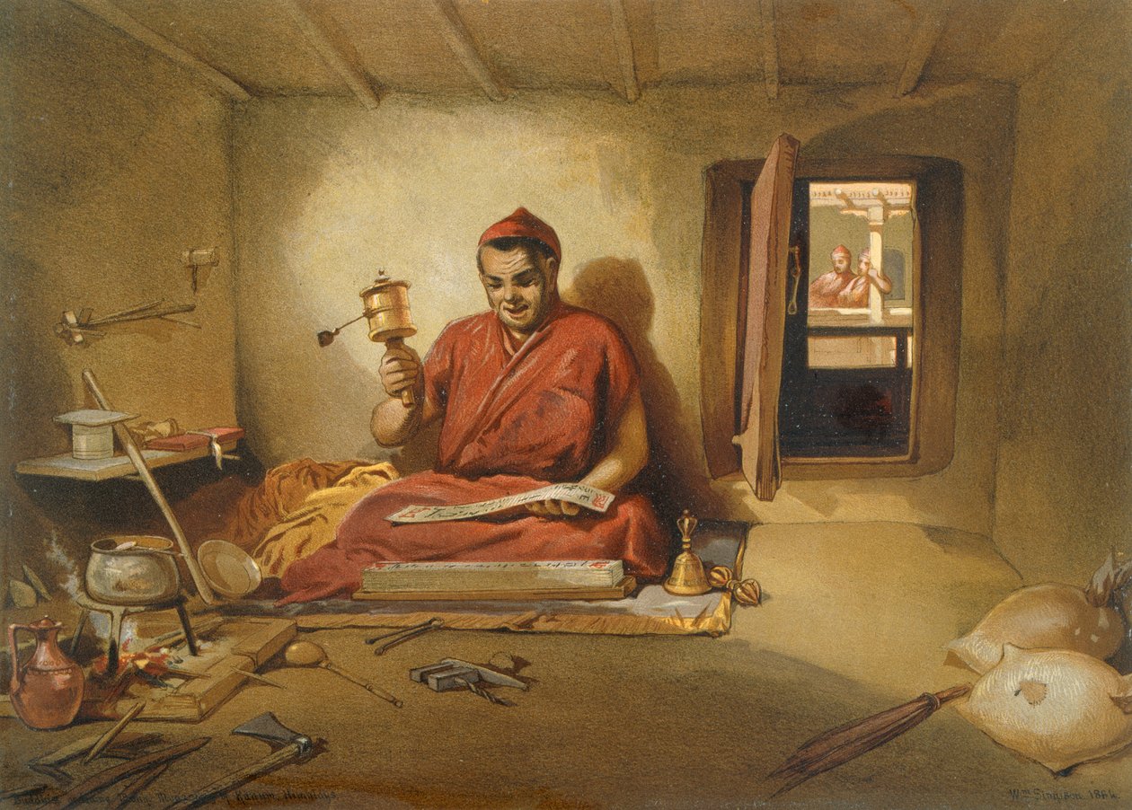 Egy buddhista szerzetes, az 