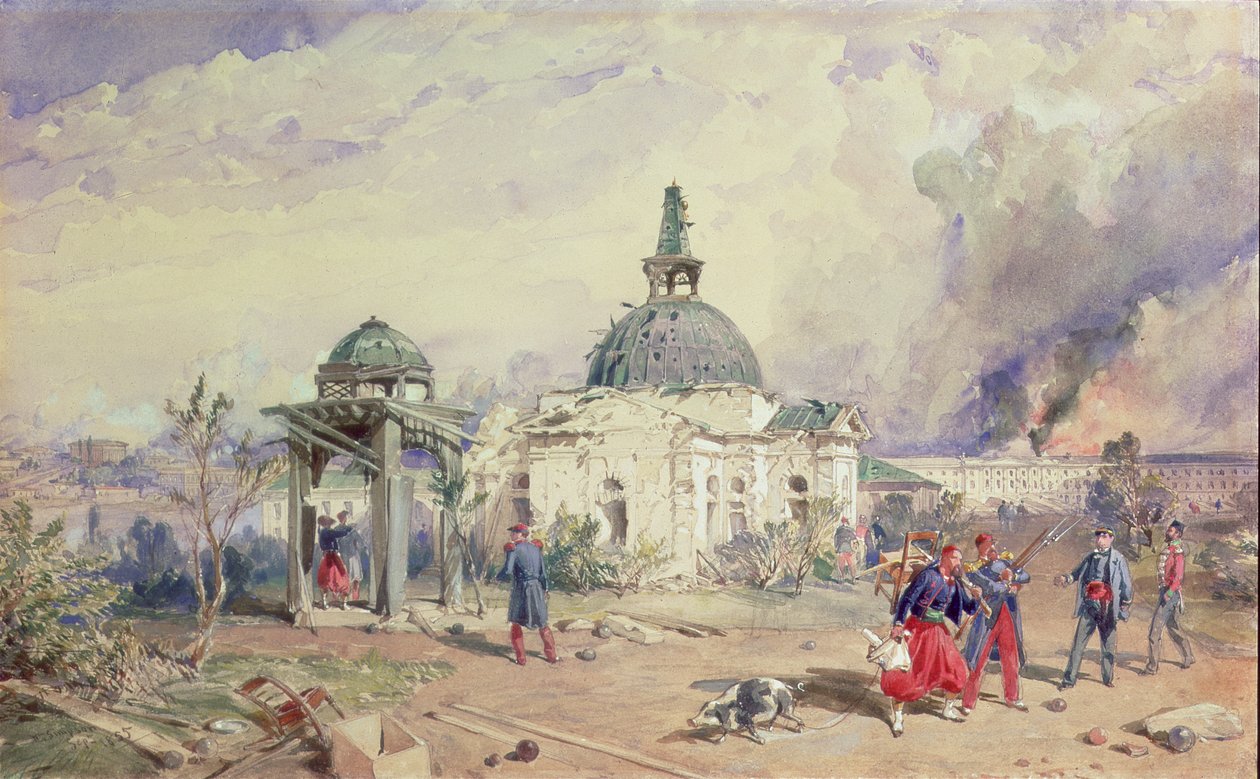 Sebastopol látképe, 1855 alkotó: William Crimea Simpson