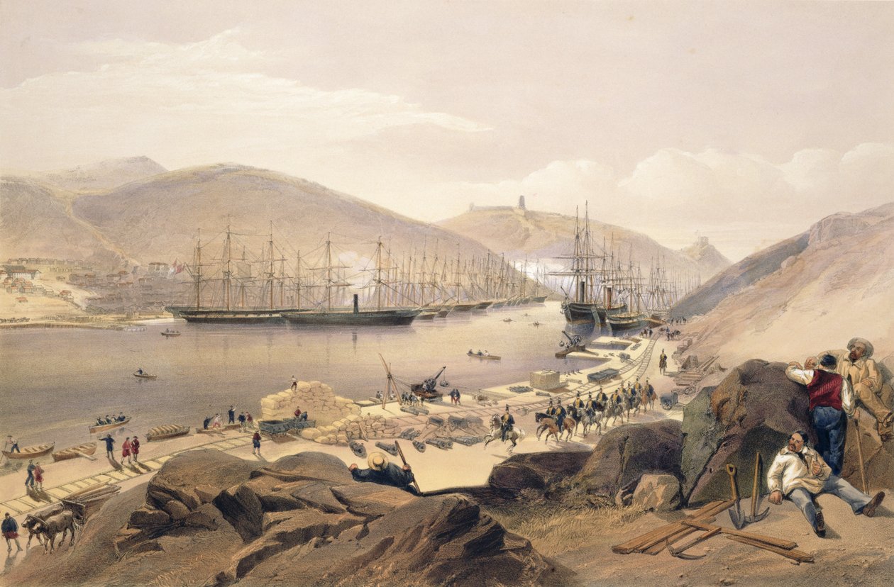 Balaklava, tányér a "The Seat of War Keleten", kocsma. Paul und Dominic Colnaghi és Társa, 1856 alkotó: William Crimea Simpson