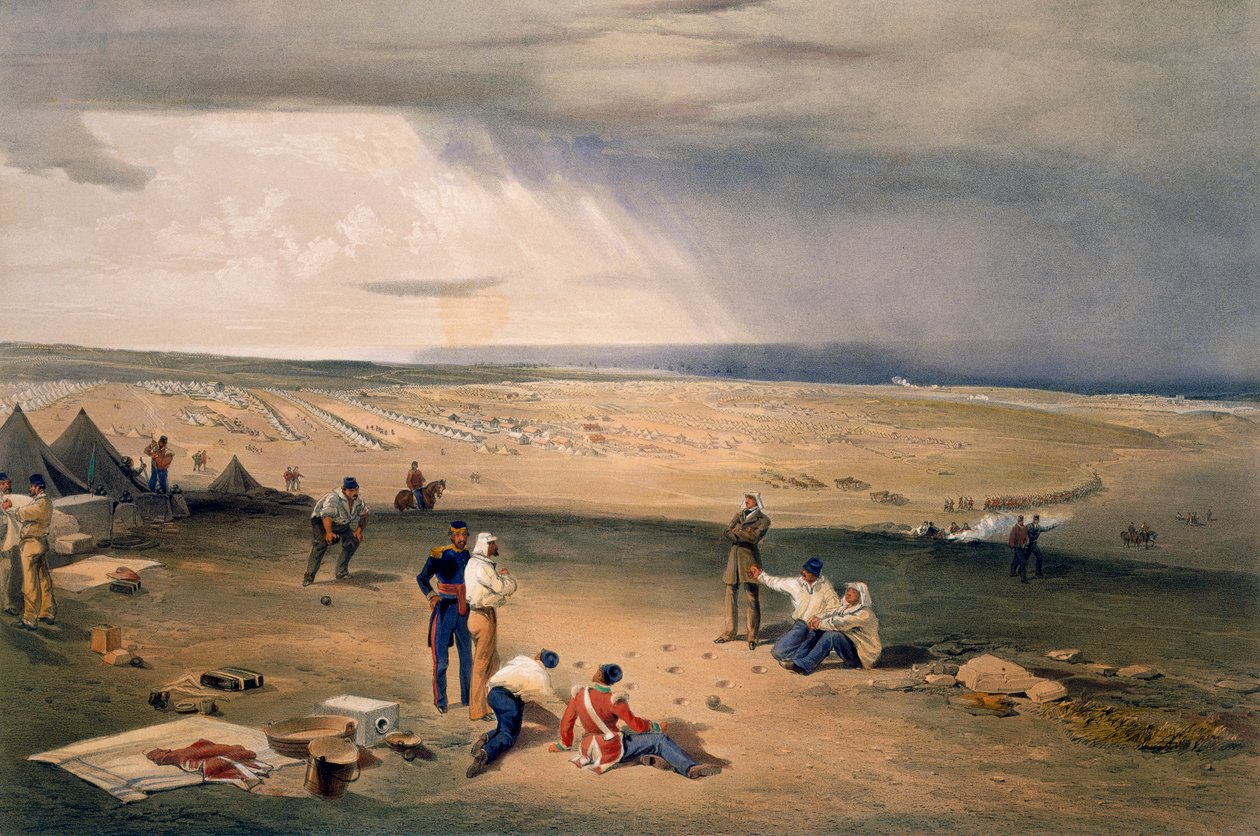 A Harmadik Hadosztály tábora, lemez a "The Seat of War Keleten", kocsma. Paul und Dominic Colnaghi und Co., 1856 alkotó: William Crimea Simpson
